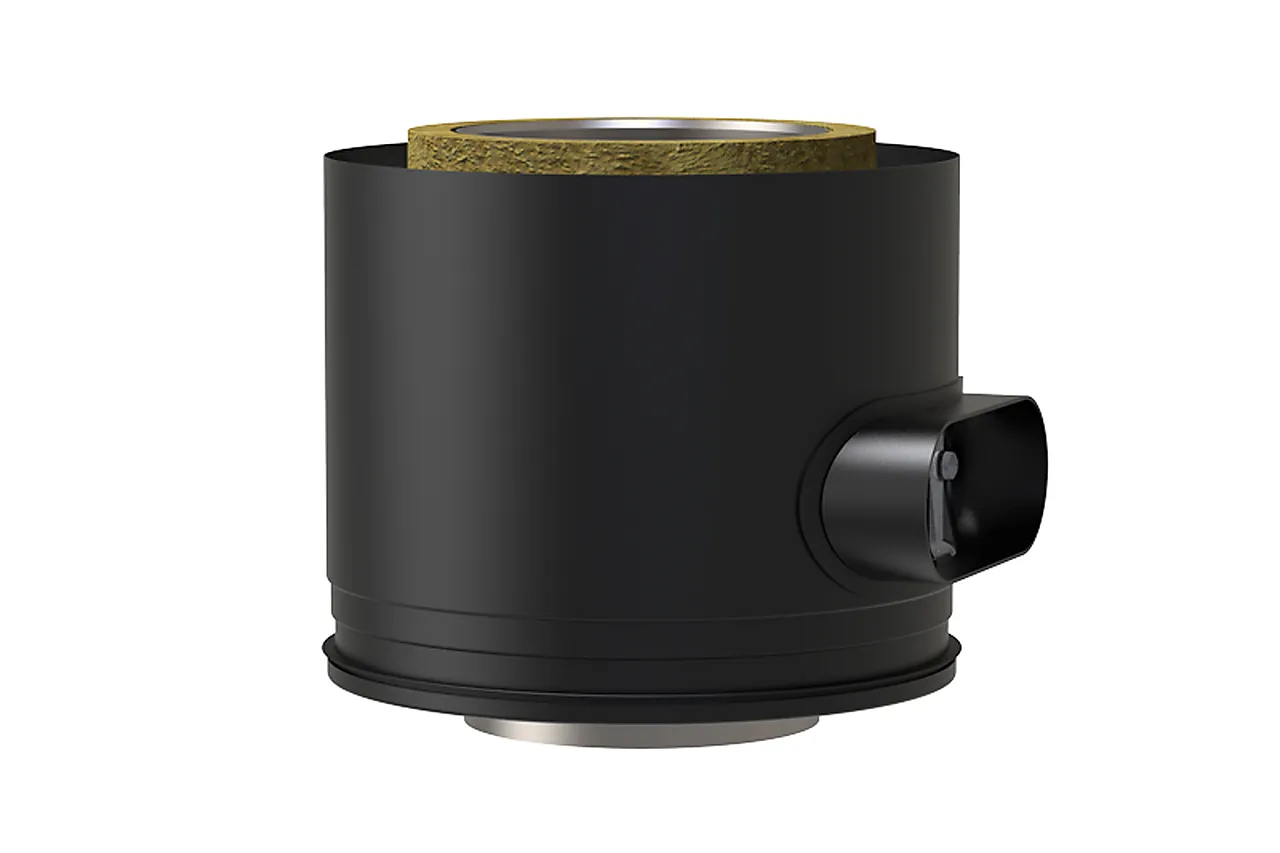 Tilluftmodul combi halv bp halvisolert-sort lakk