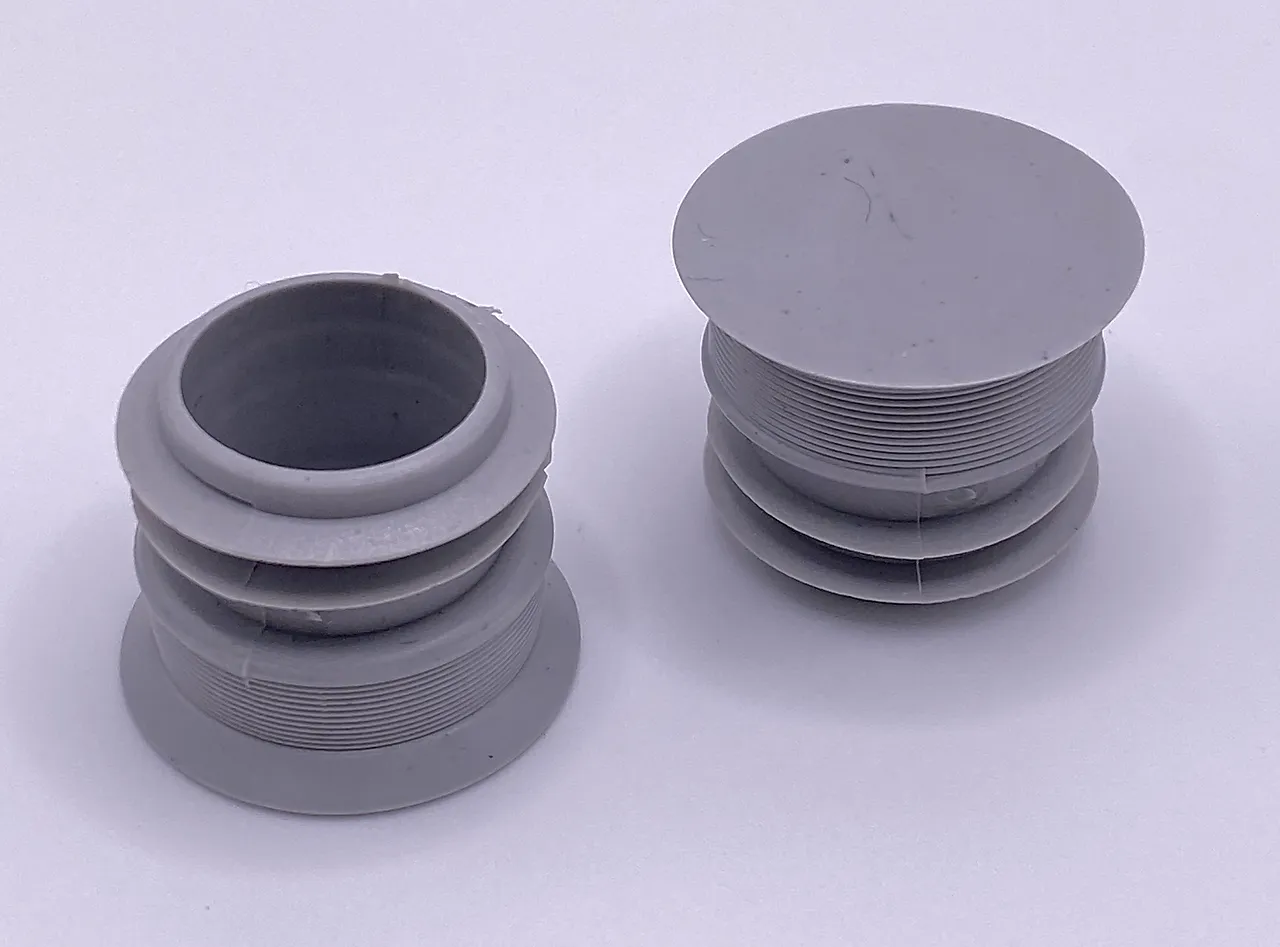 Drinpropp plast lys grå