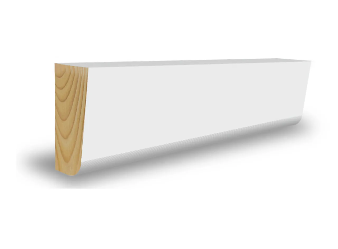 Taklist furu rund hvit bomull S0502-Y 21x34x4400 mm Taklist furu rund hvit bomull S0502-Y 21x34x4400 mm