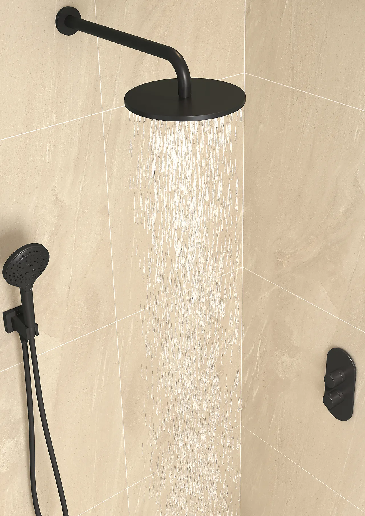 Fibo Baderomsplate 4008M6060 beige Stone 60x60cm