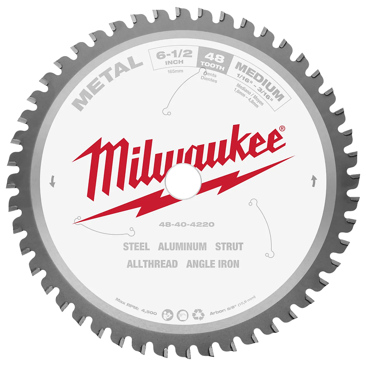 Sirkelsagblad m165x15,87x48t milwaukee