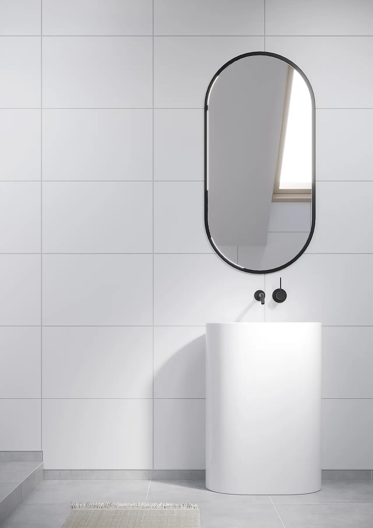 Fibo Baderomsplate white 60x40cm null - null - 3 - Miniatyr