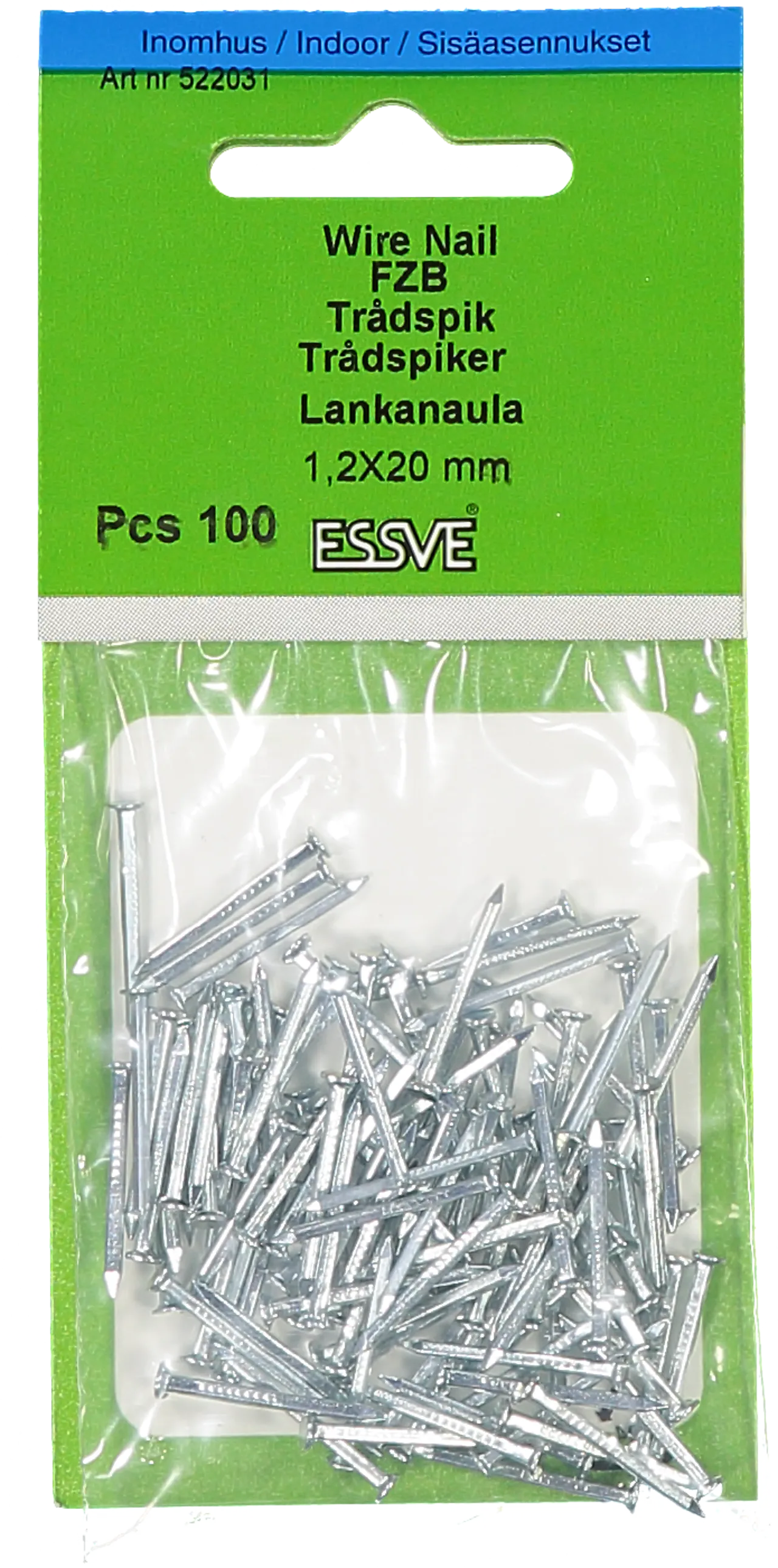 Spiker skarpka 20x1,2 fzb a100 a-100 blankforsinket stål null - 20 - 2 - Miniatyr