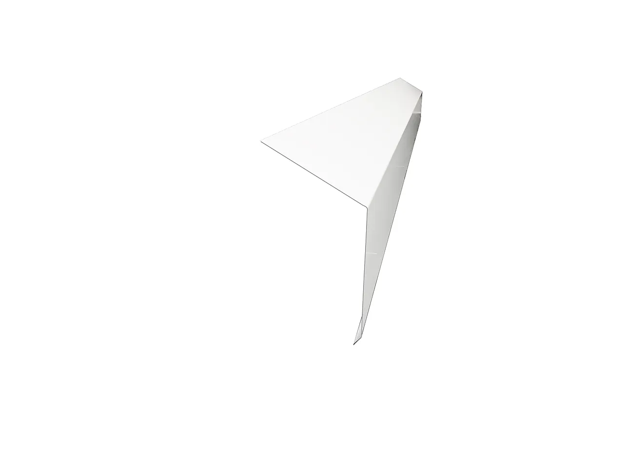 Takfotbeslag P-tak hvit 120 mm 2 m