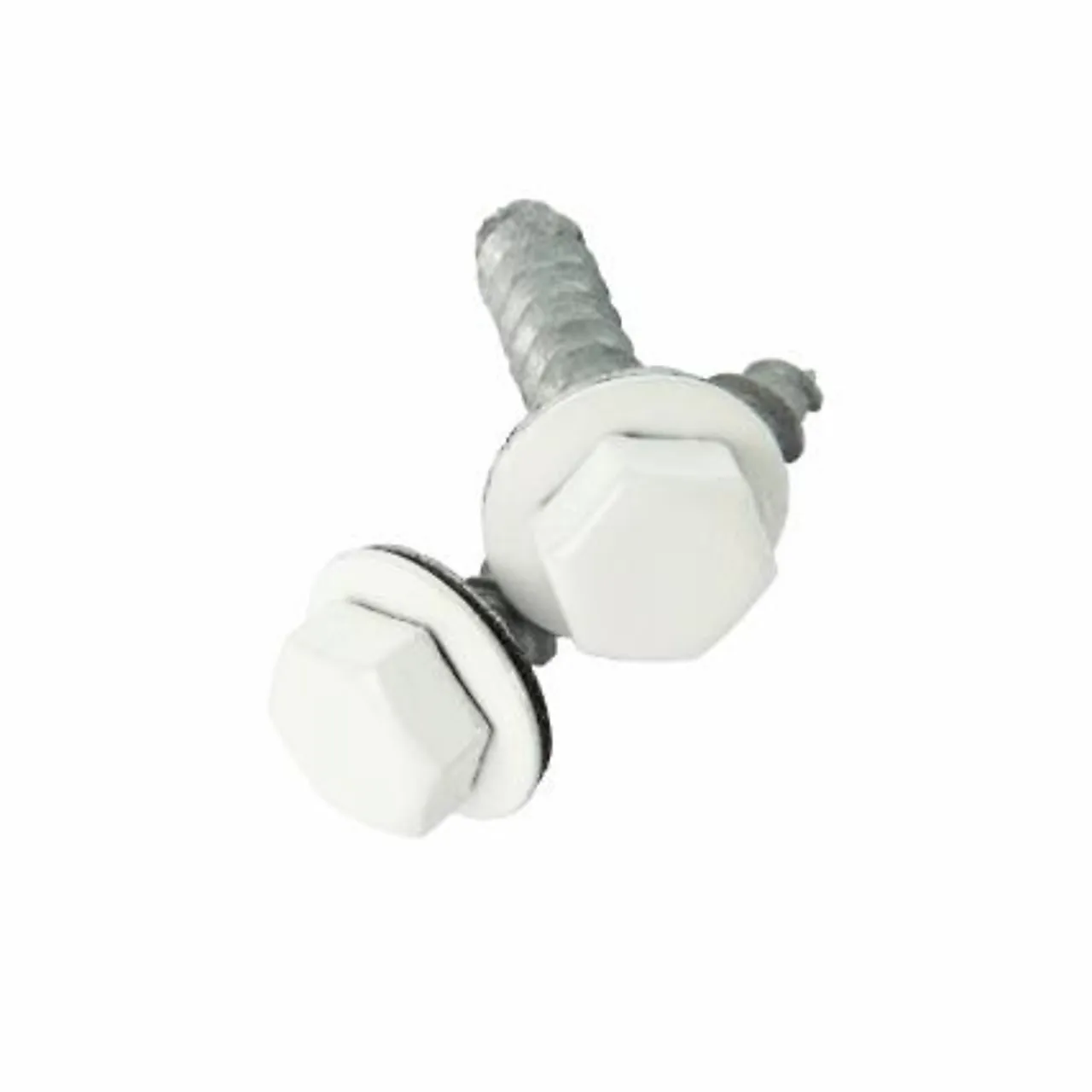 Franske treskuer 8 stk hvit M8x35 mm