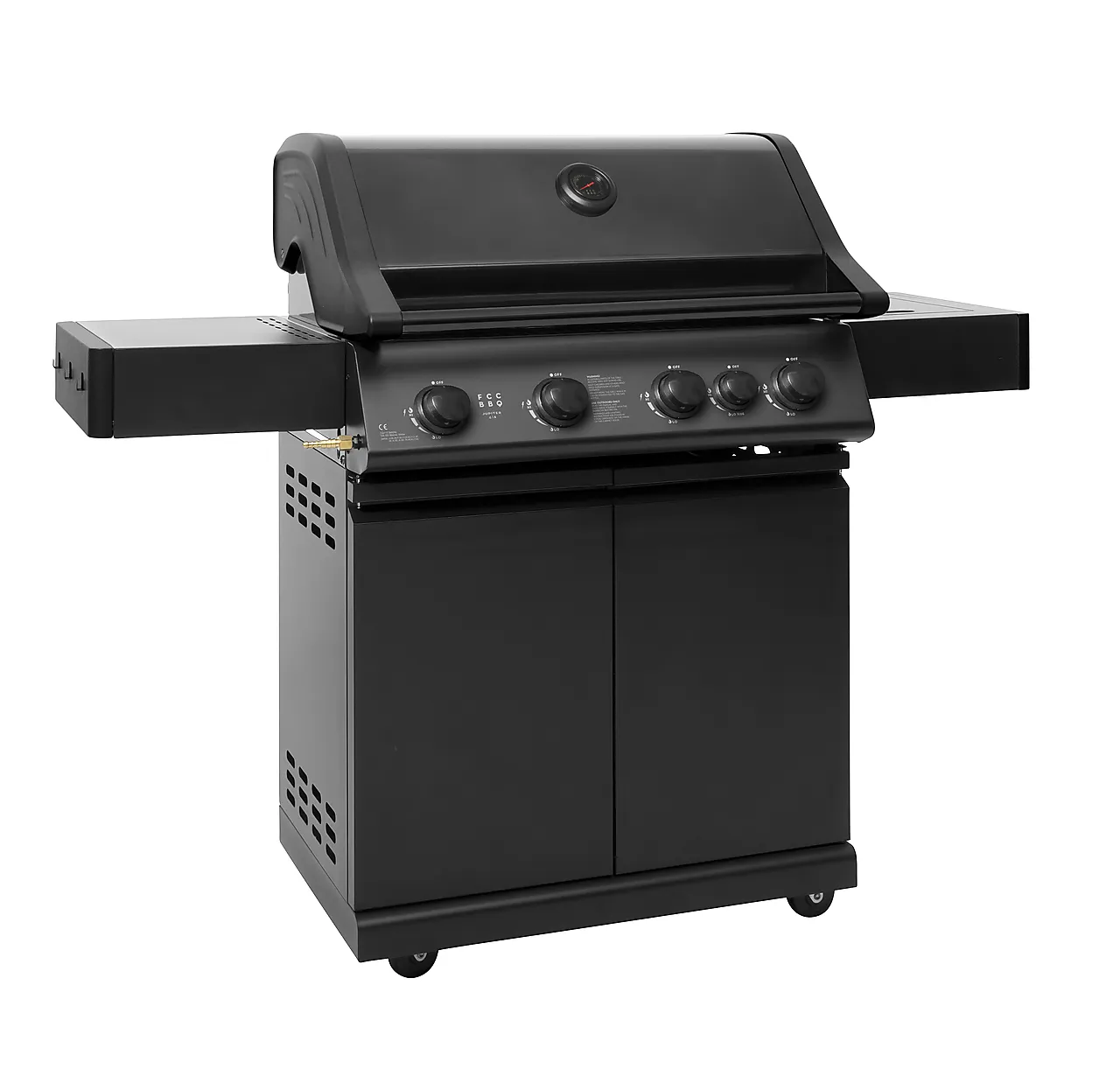 FCC Gassgrill Jupiter 4.1 svart med 17,5 kW kapasitet og 4 brennere