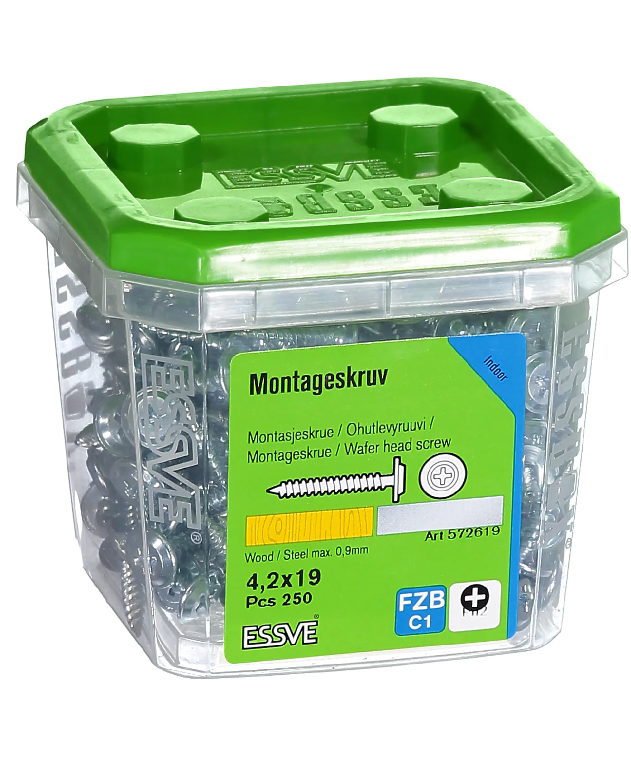 Montasjeskruer skarp spiss 4,2x19 mm 250 stk null - null - 2 - Miniatyr