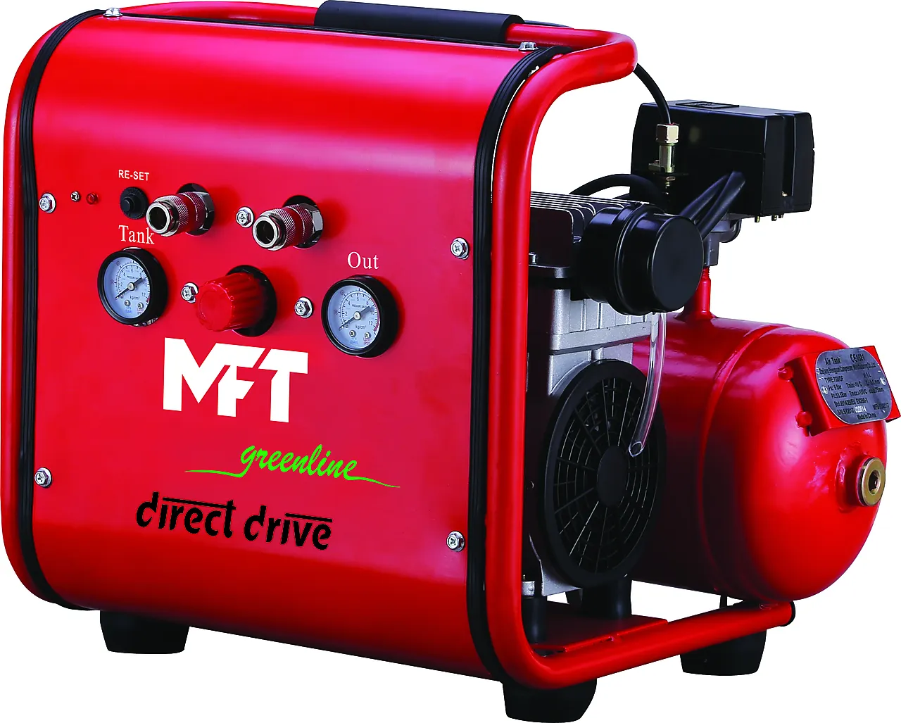 Kompressor MFT oljefri 1 hestekraft 10 liter Kompressor MFT oljefri 1 hestekraft 10 liter