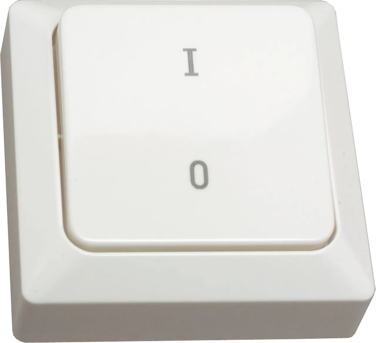 Strømbryter 2-pol utenpåliggende polarhvit