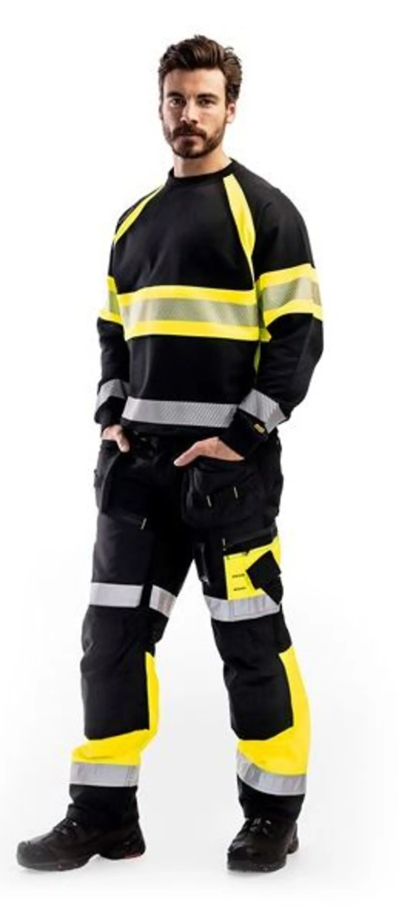 Genser hivis kl 1 335911589933s svart/gul