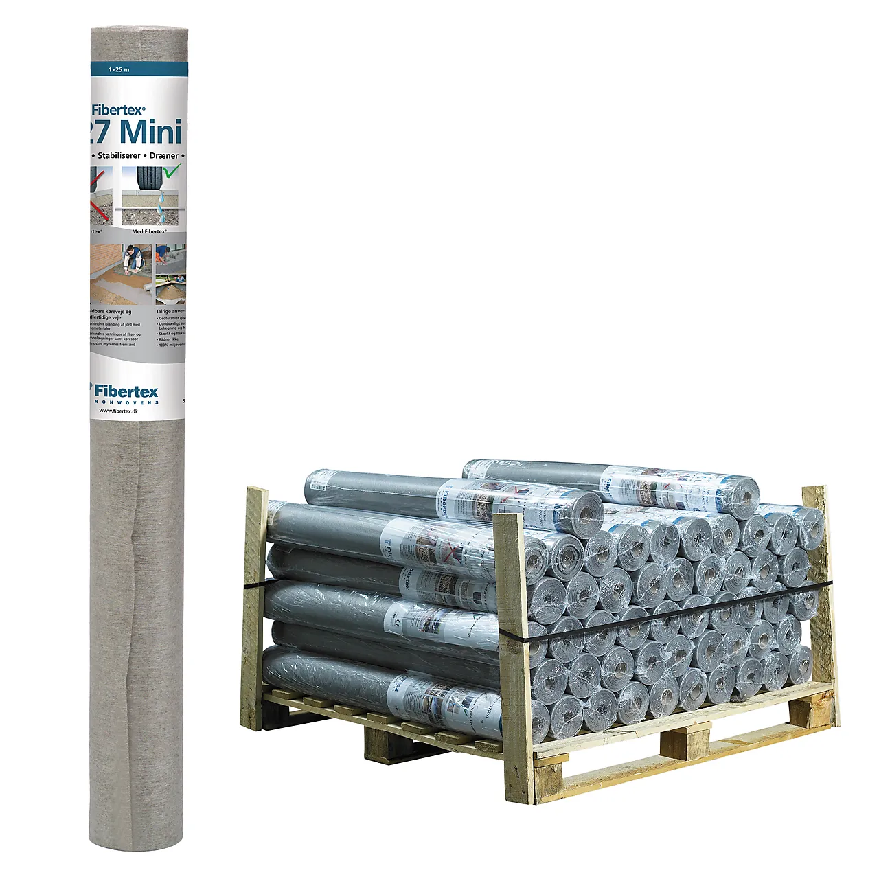 Fibertex fiberduk f-27 mini, ngs2 1x25m, 130 g/m2, ngs kl. 2 null - null - 3 - Miniatyr