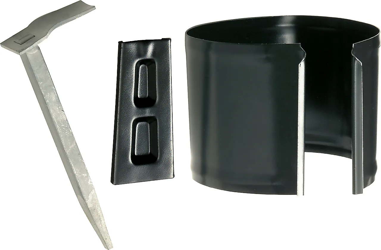 Rørklamme murvegg 21 sort 75 mm