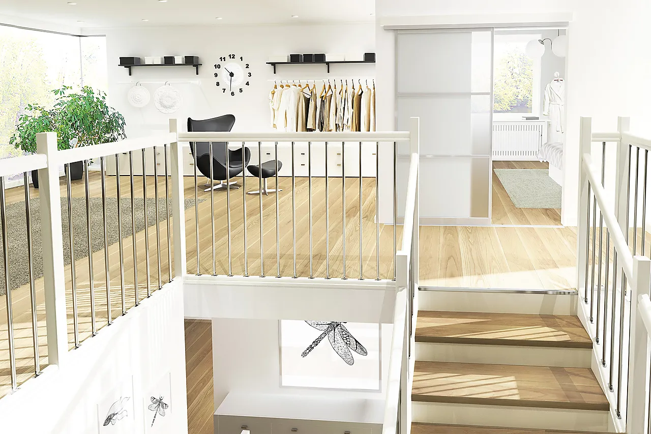 Trinn premium 8x294x1000 mm ubehandlet eik null - null - 2 - Miniatyr