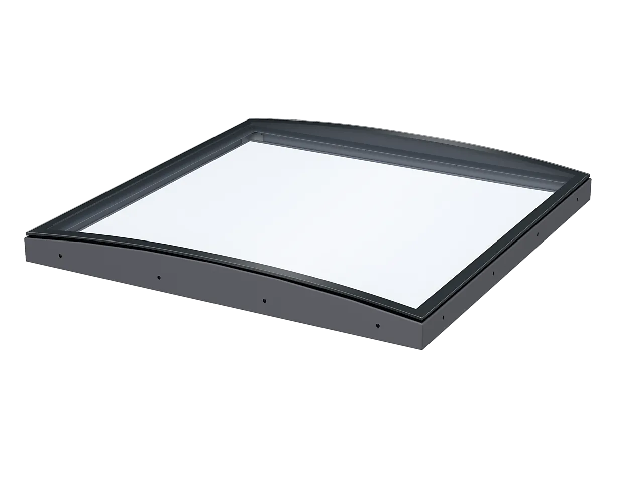 Glass buet 0-15° tak 120x120 1093u toppdel vindu for flate tak