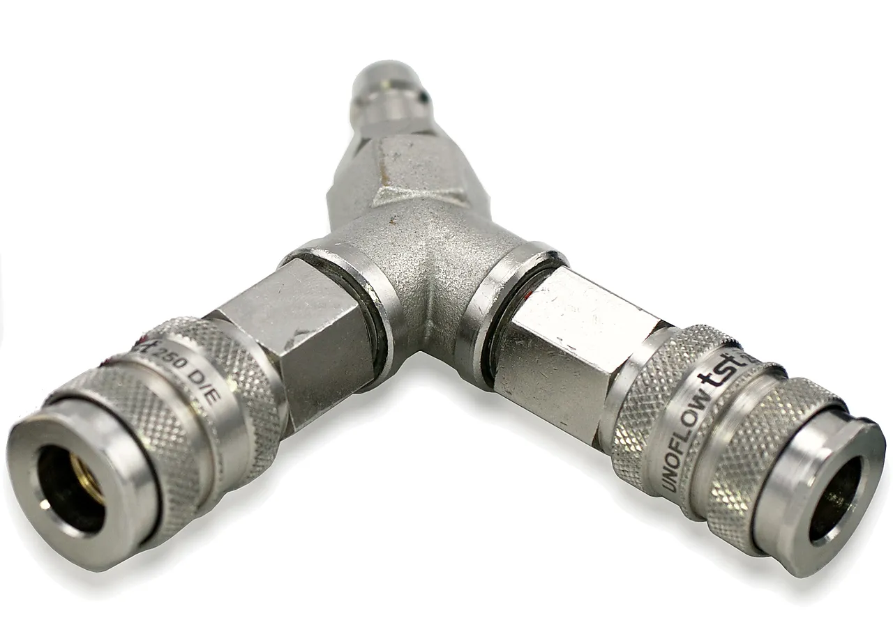 Nippel med toveisuttak norsk 3/8" Nippel med toveisuttak norsk 3/8"