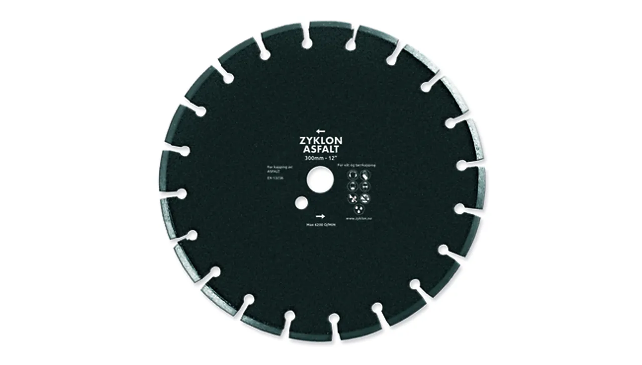 Diamantbl 300x3.2x7x25 asfalt 3.2mm tykk 25.4 mm diam. Spindel