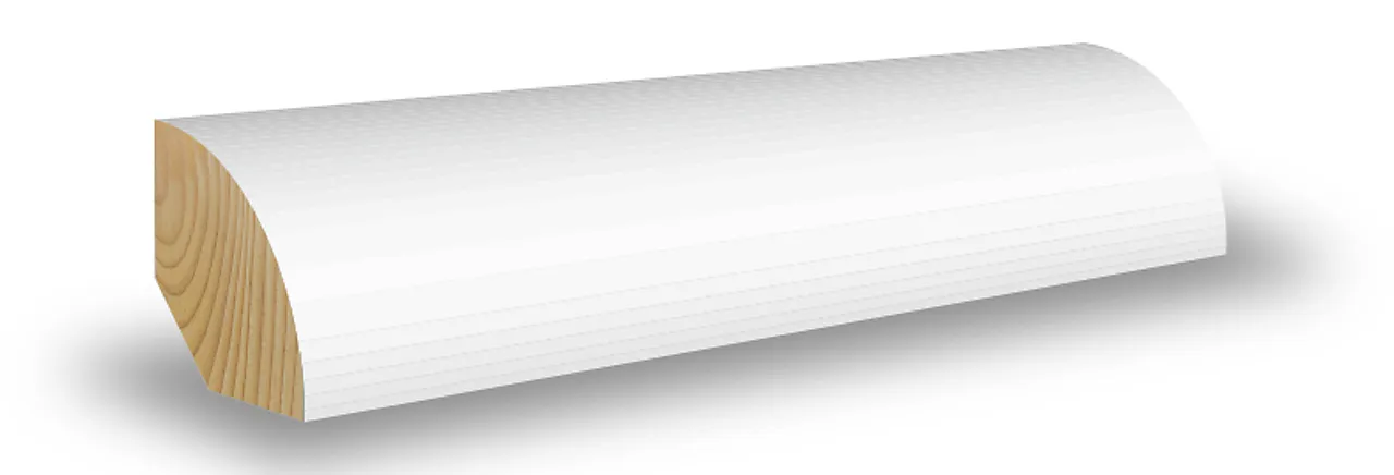 Kvartstaff furu klassisk hvit NCS S0500N 15x15x2700 mm