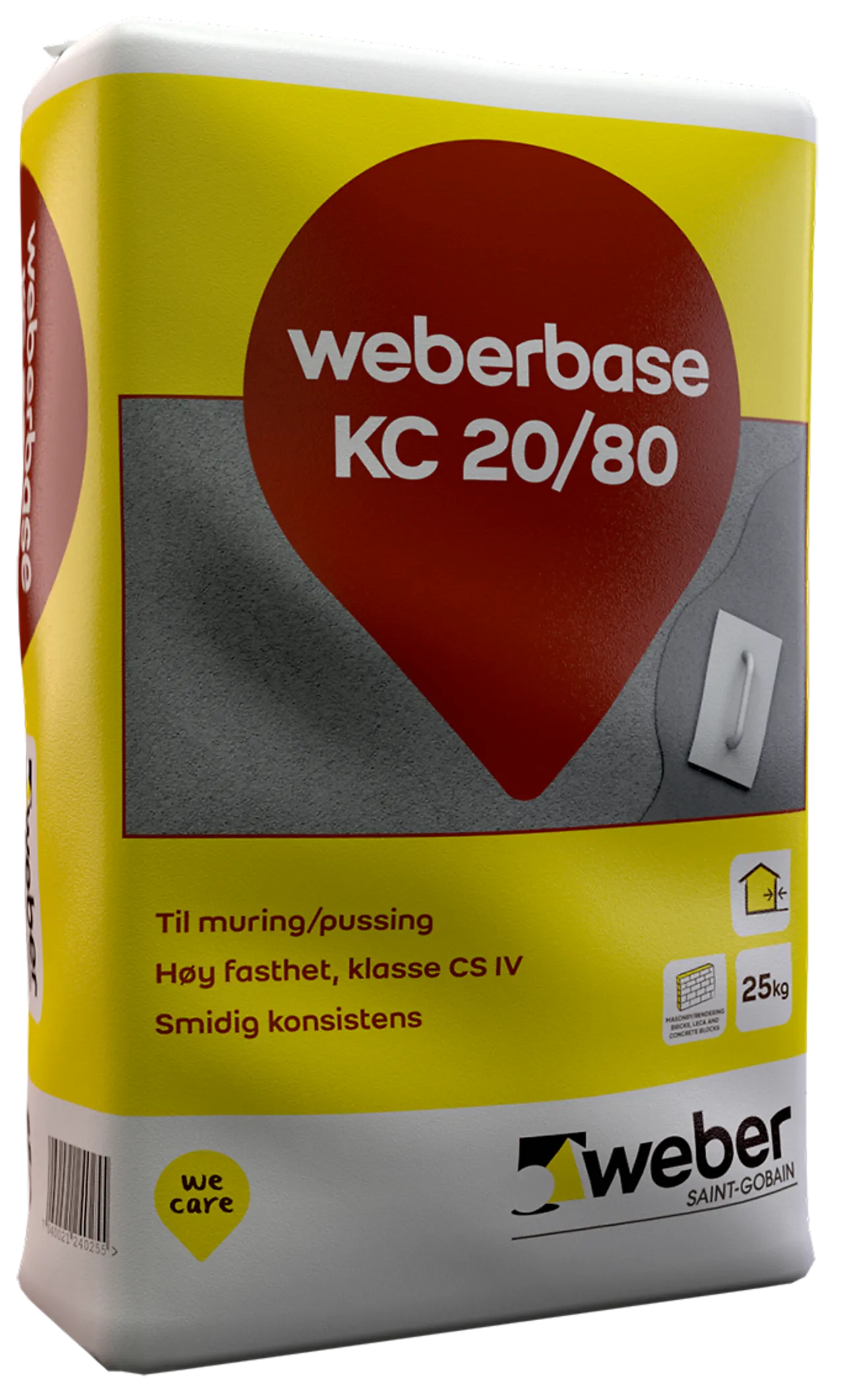 Mørtel til muring/pussing KC 20/80 25 kg Mørtel til muring/pussing KC 20/80 25 kg
