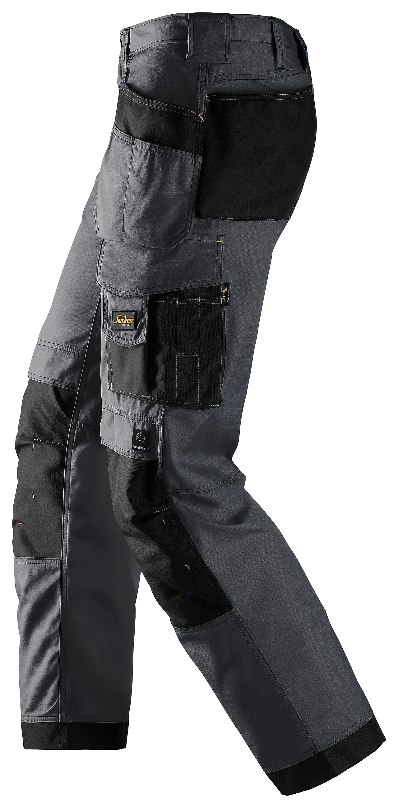 Bukse 3213 mørkgrå/sort 44 m/hylsterlommer rip-stop materiale null - null - 2 - Miniatyr