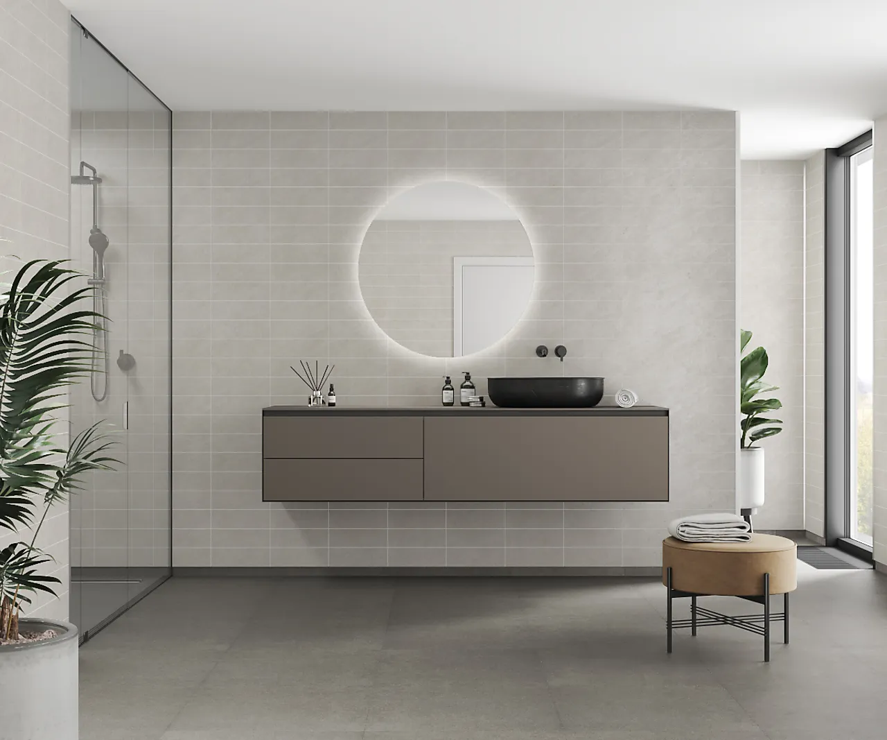 Baderomsplate 4746-M3010 grey sahara 11x620x2400 mm null - null - 2 - Miniatyr