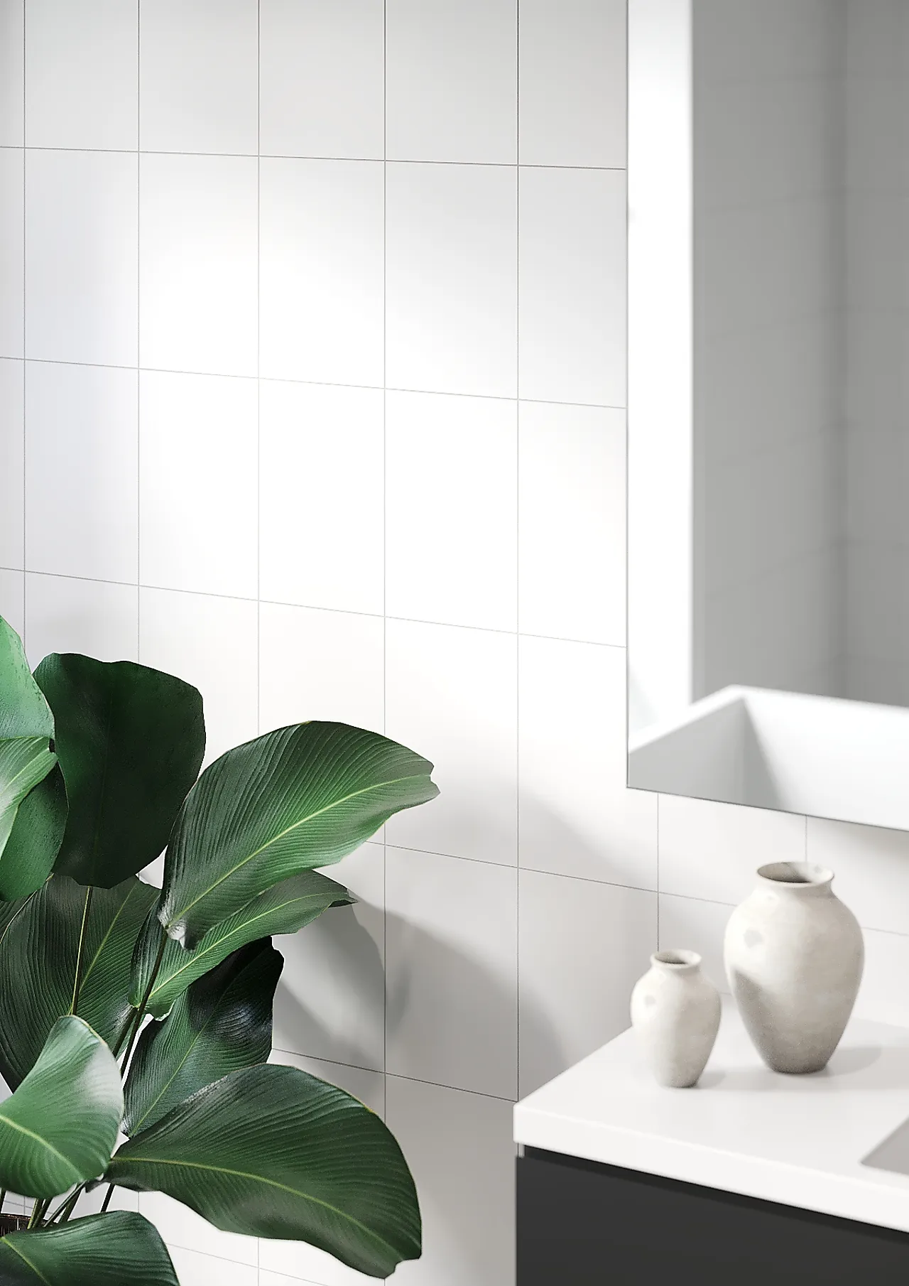 Fibo baderomsplate White 20x30cm 10x620x2400mm null - null - 3 - Miniatyr