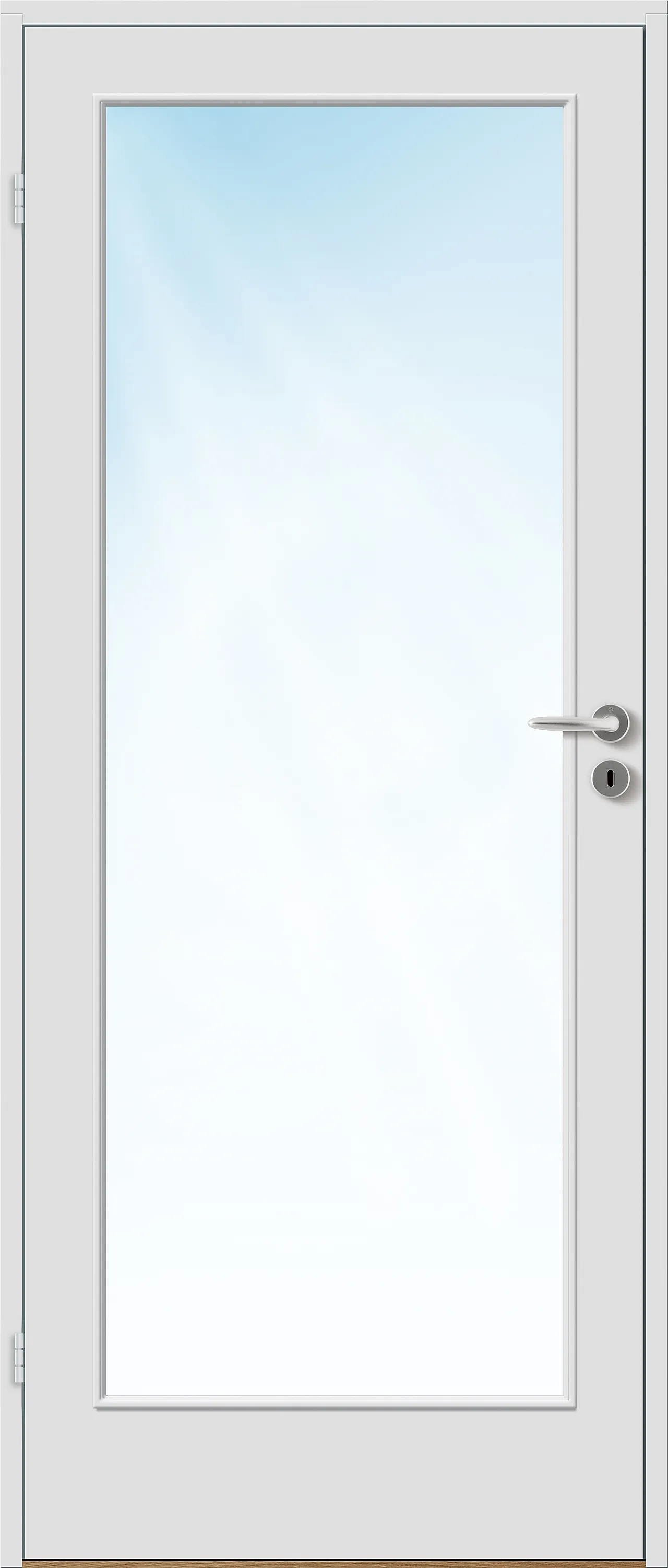 Innerdør Sletten helglass hvit 90x210 cm null - 90x210 cm - 2 - Miniatyr