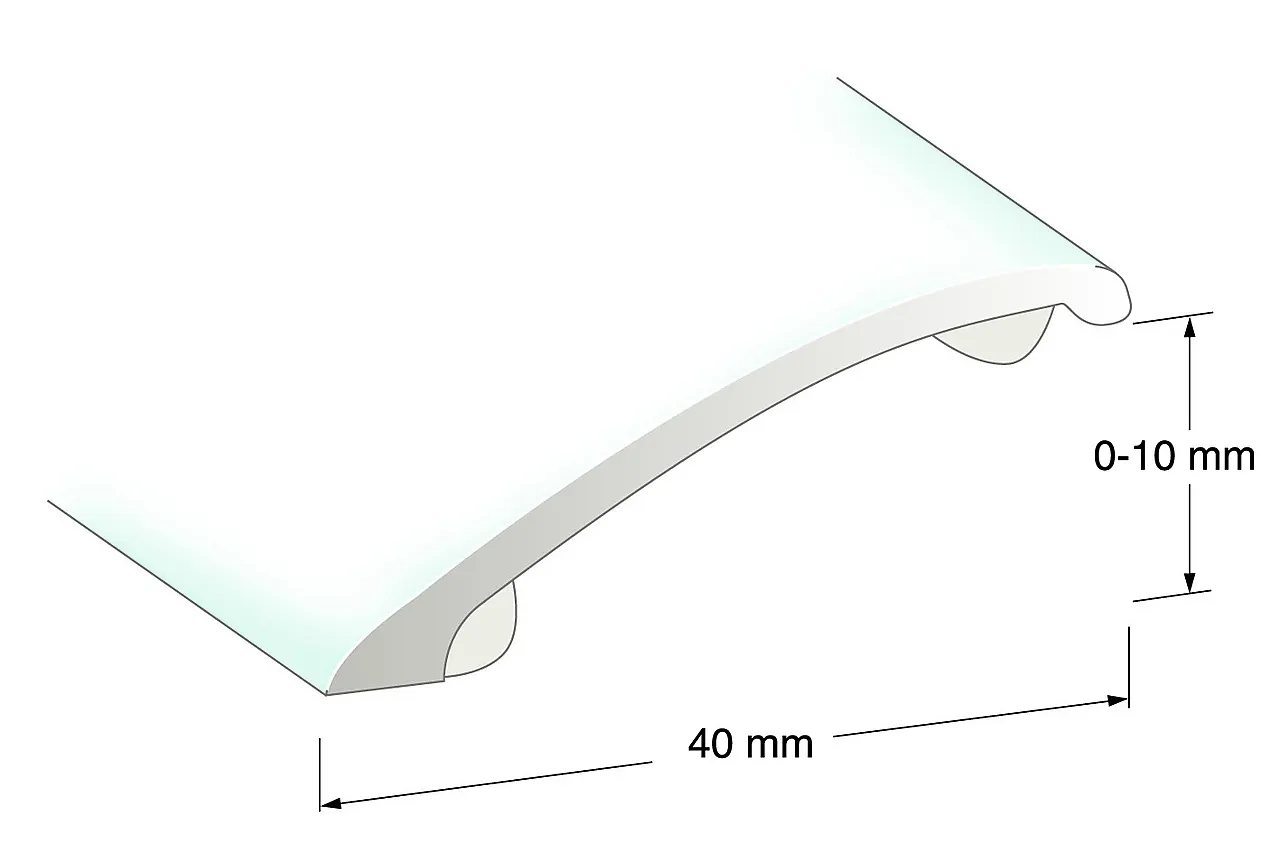 Nivålist nr 220 0-10mm hvit200cm hvitlakkert durifix selvklebende null - null - 3 - Miniatyr