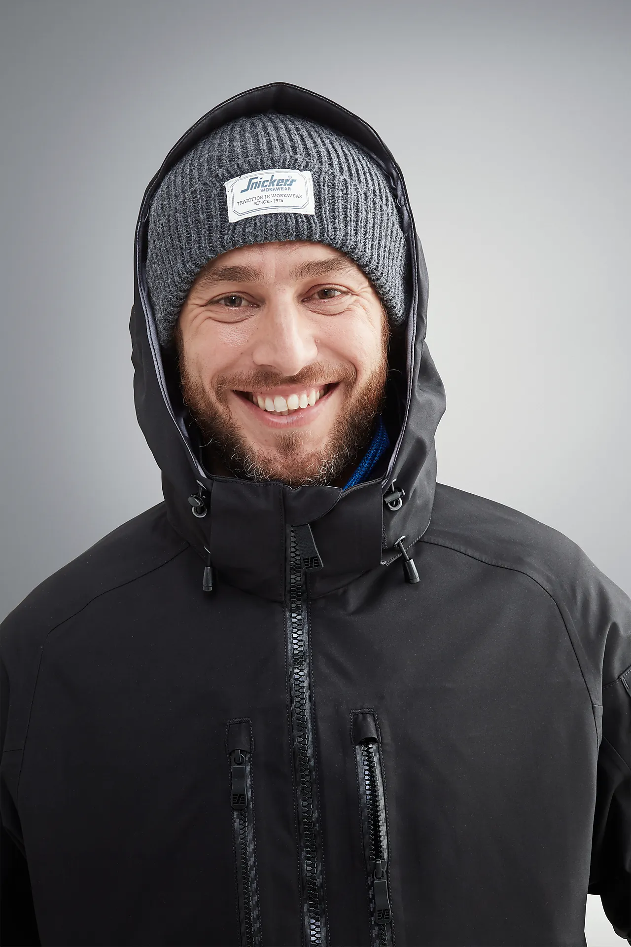 Lue Fisherman Beanie mørkgrå one size allroundwork Snickers null - Universal - 2 - Miniatyr