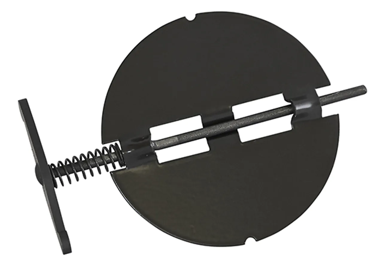 Reguleringsventil ø125 for røkuttak matt sort emalje 1,1mm