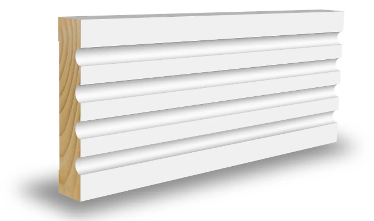 Karmlist furu profilert CW165 hvit bomull So0502-Y 15x70x4400 mm Karmlist furu profilert CW165 hvit bomull So0502-Y 15x70x4400 mm