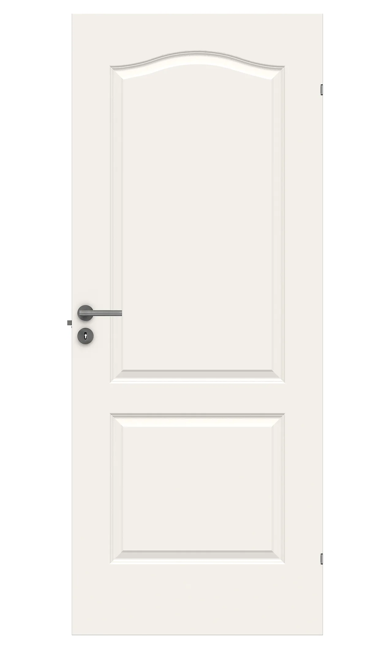 Dør compact 02b 9x21 hvit malt massiv formpresset