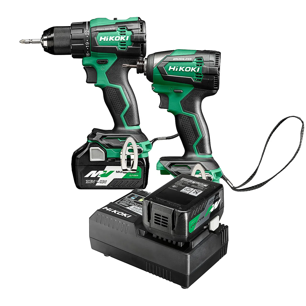 Verktøypakke kc18de (ds/wh) hsc bor- og slagskrutrekker komplett Verktøypakke kc18de (ds/wh) hsc bor- og slagskrutrekker komplett