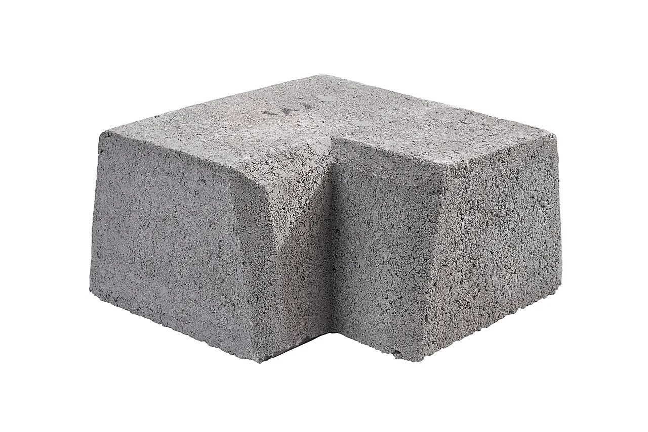 Støttemur mini grå hjørne 3 null - null - 2 - Miniatyr