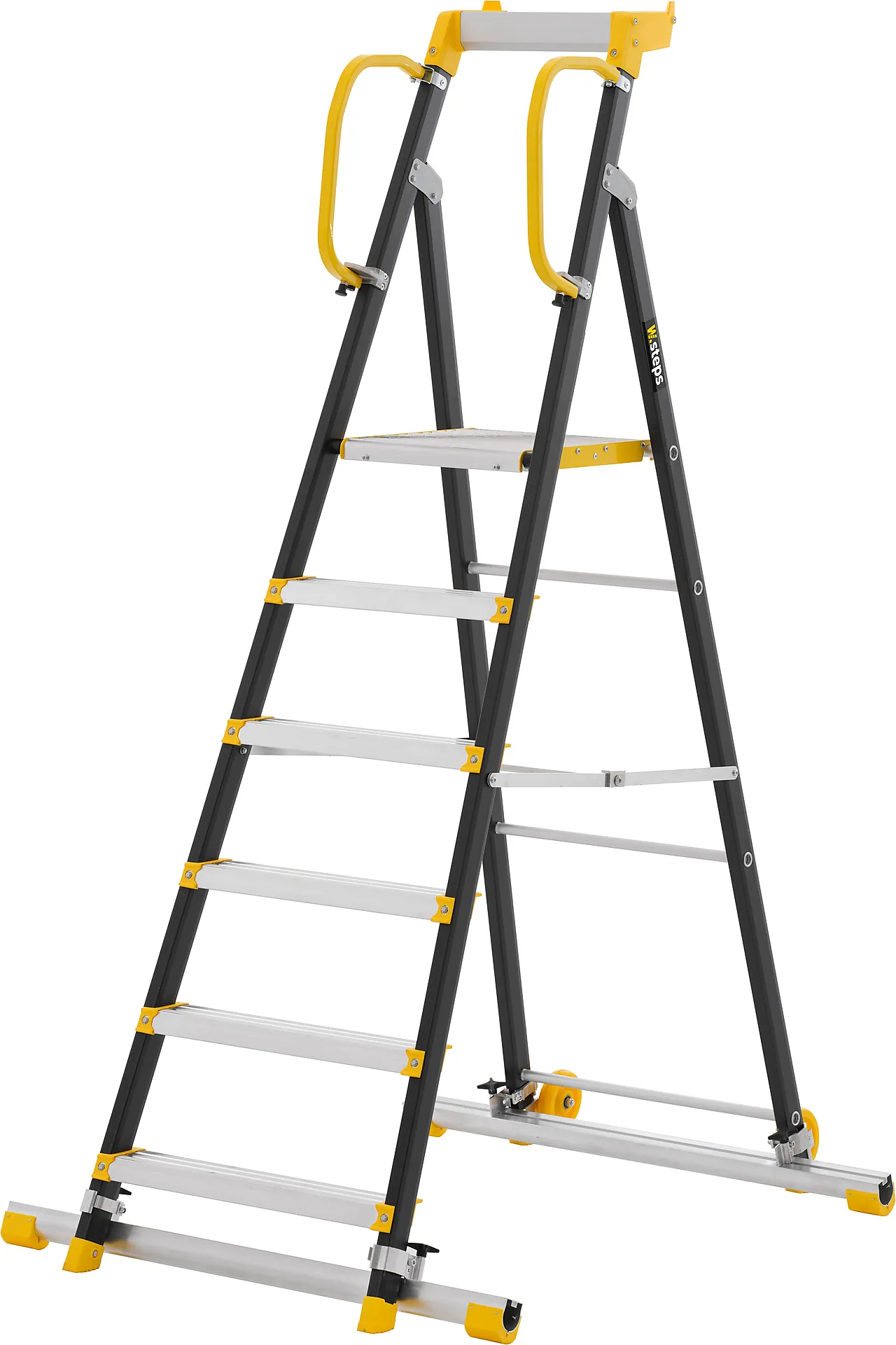 W.steps profftrapp 200P-6 meter med stigeføtter null - null - 2 - Miniatyr