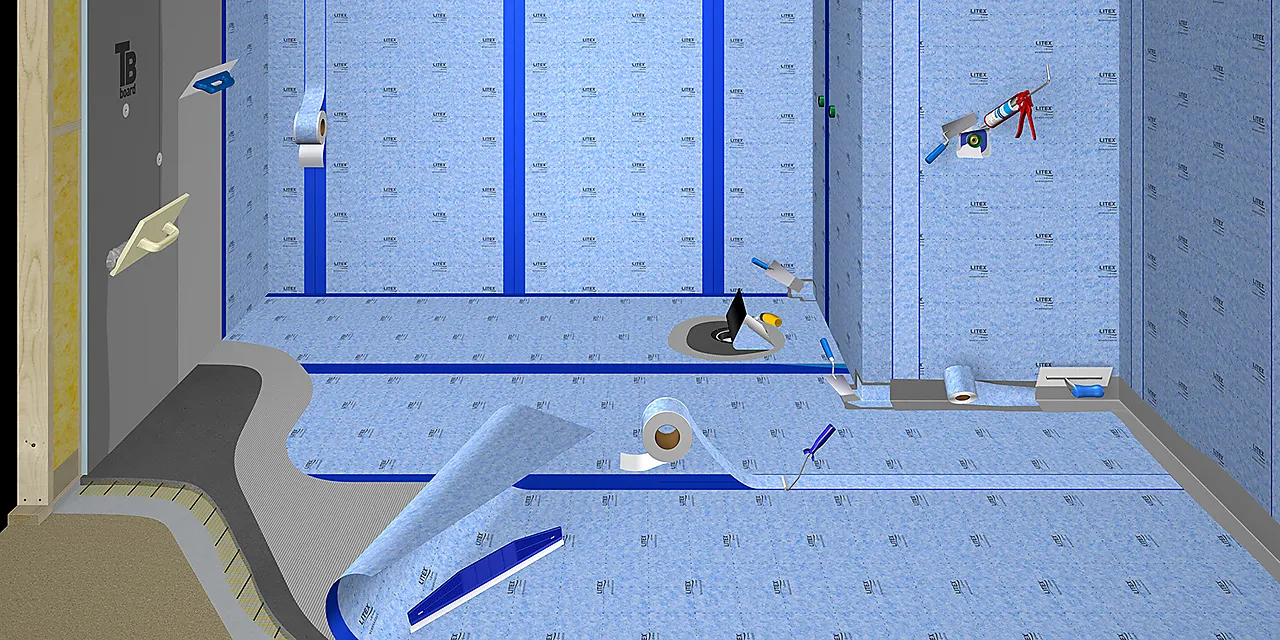 Litex tettebånd fleece md 15 m tettbånd for overgang gulv/vegg null - null - 3 - Miniatyr