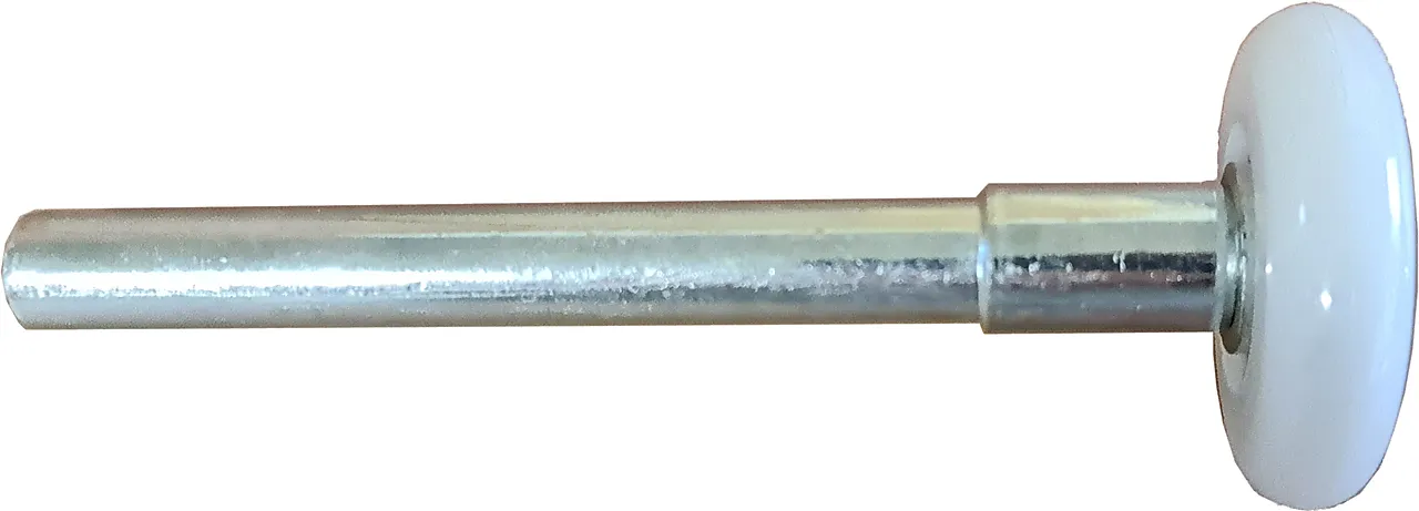 Løpehjul lang nakke 124mm/20mm 11mm aksel 46mm nylontrinse