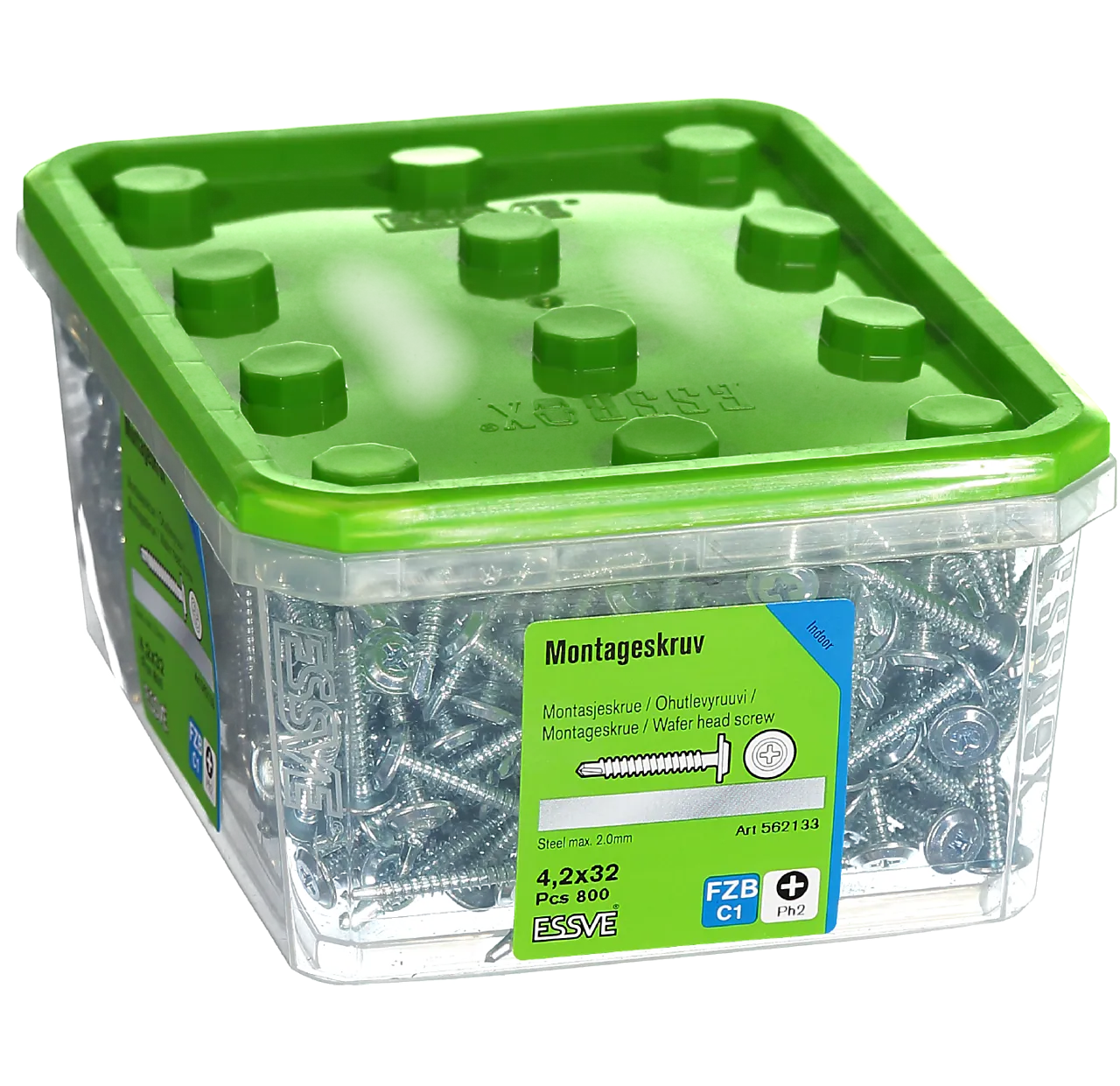 Montasjeskruer med borspiss 4,2x32 mm 800 stk null - 32 - 2 - Miniatyr