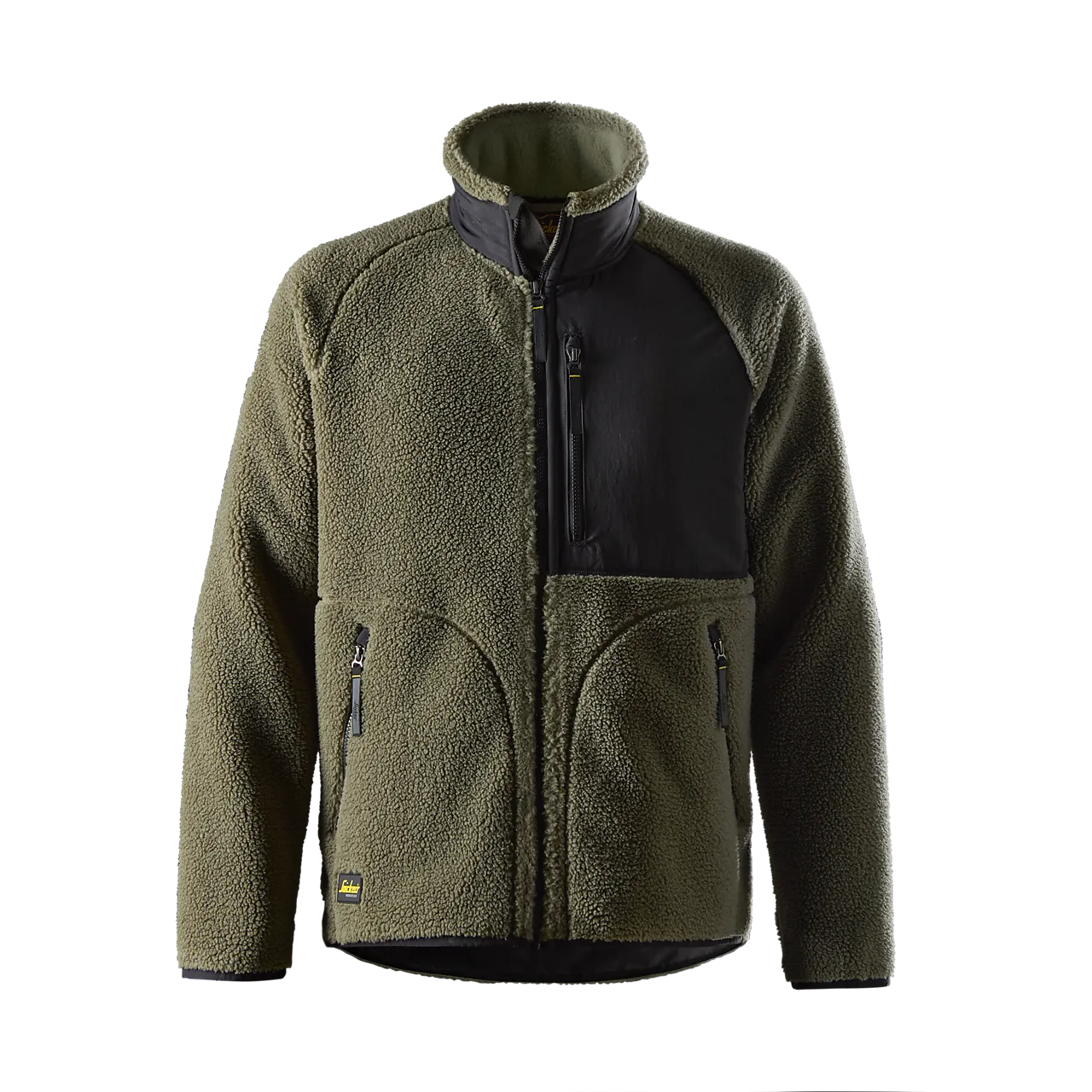 Snickers 8016 teddyjakke khakigrønn L