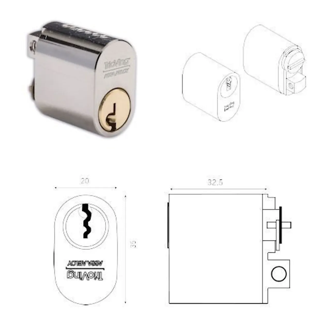 SYLINDER 5520/32 MS M       TV SY5520 SYLINDER