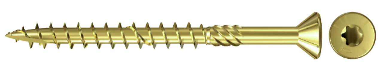 Plateskrue senk mdf 4,0x50 elforsinket tx20 gulkrom 200 stk
