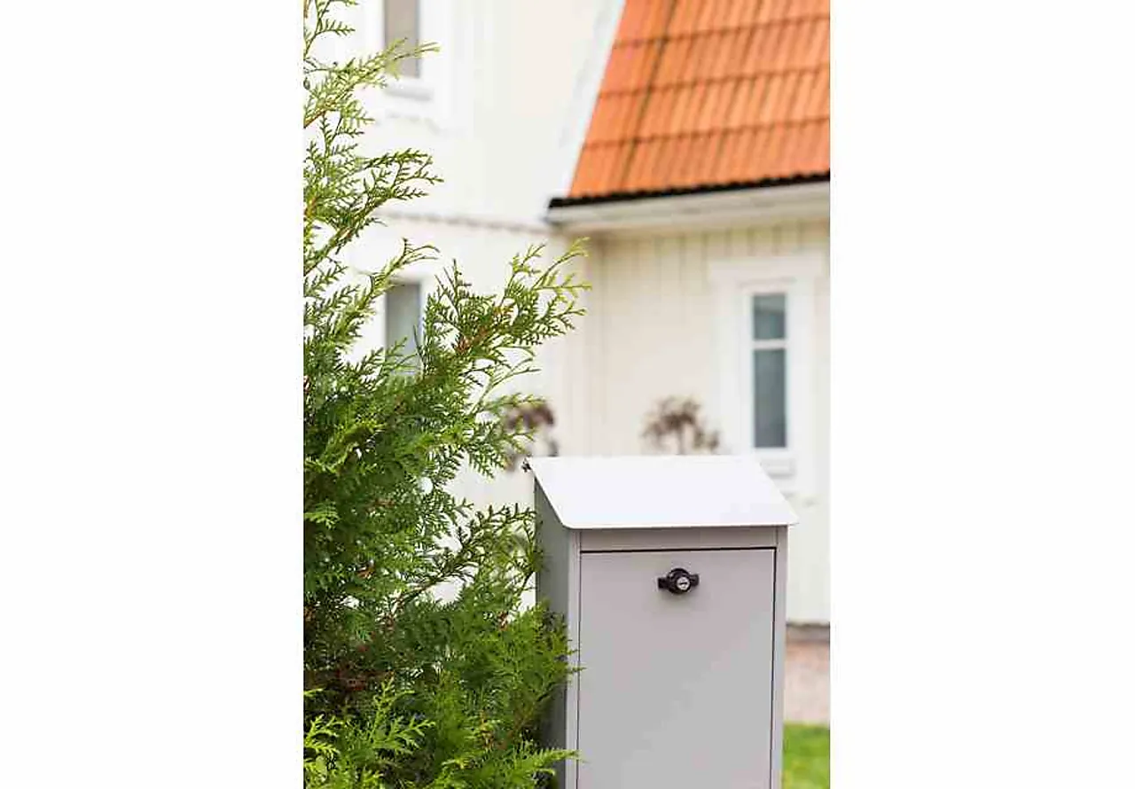 Postkasse classic låsbar grå null - null - 2 - Miniatyr