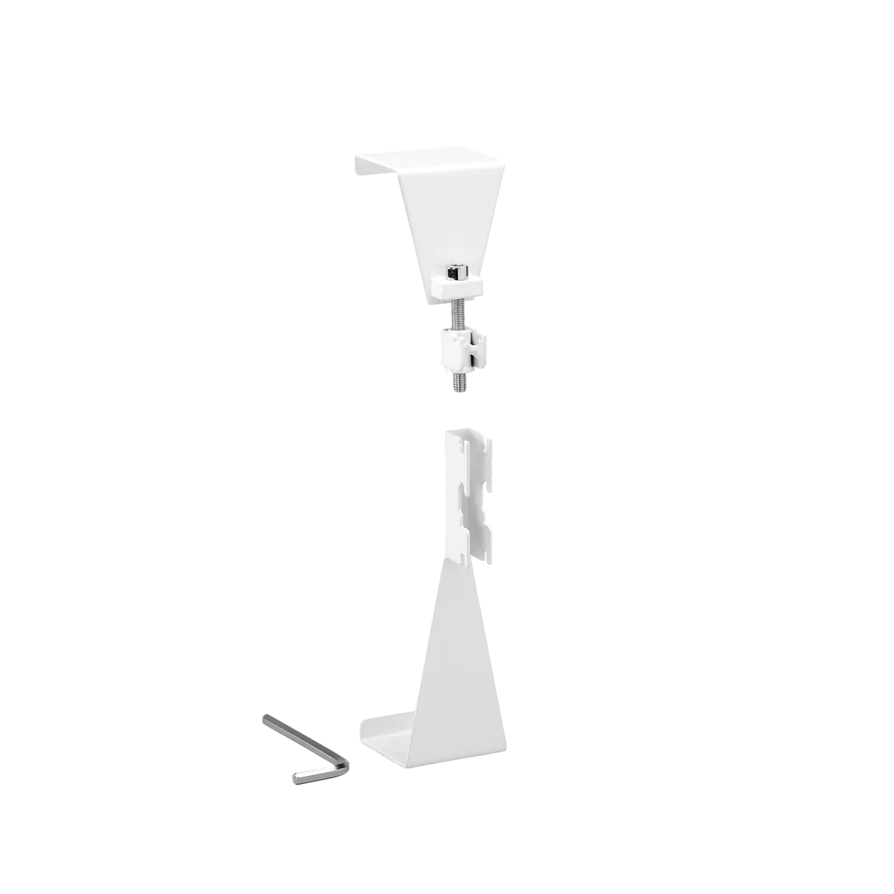 Topp-/bunnfeste til dør 68x40x150 mm hvit
