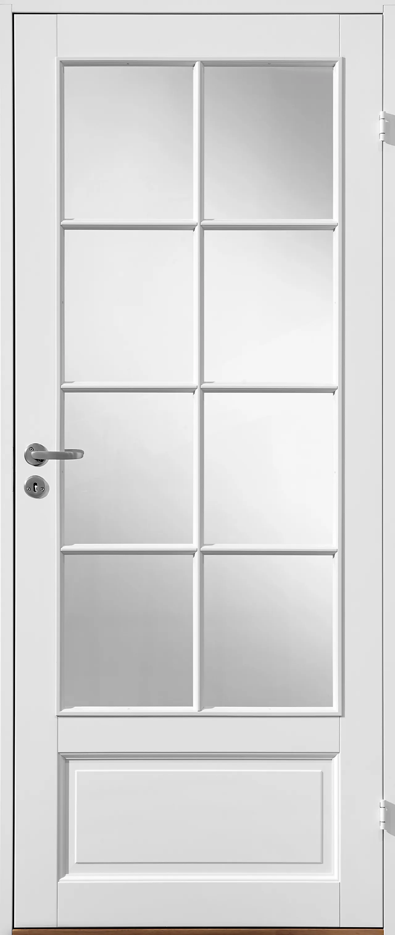 Innerdør harald glass hvit 90x200 dørblad hvit 2x4 ruter