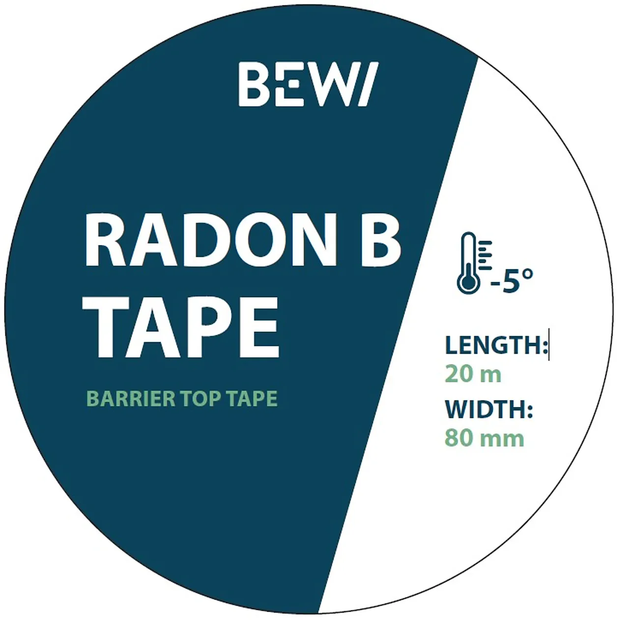 Bewi radon b top tape 80mm