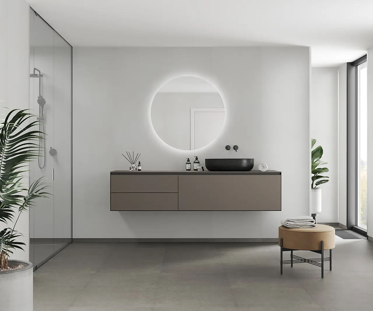 Fibo Baderomsplate 2145T00 Grey Cement  10x620x2720mm null - null - 2 - Miniatyr