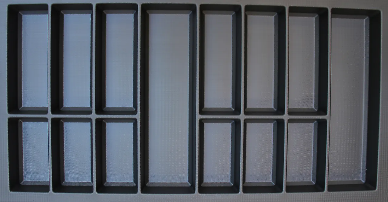 Bestikkinnlegg sort 100 cm