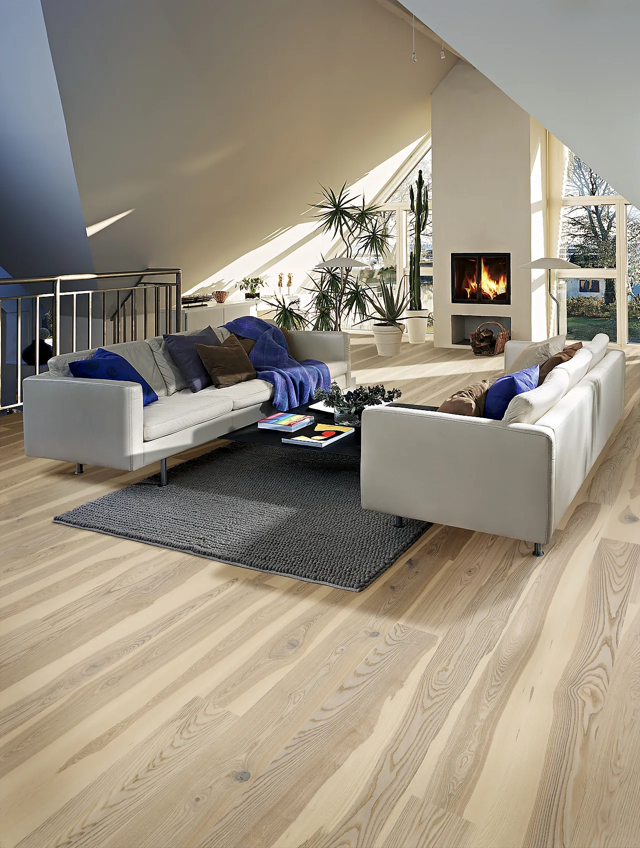 Parkett Ask Sandvig 1-stav plank, hvit, matt