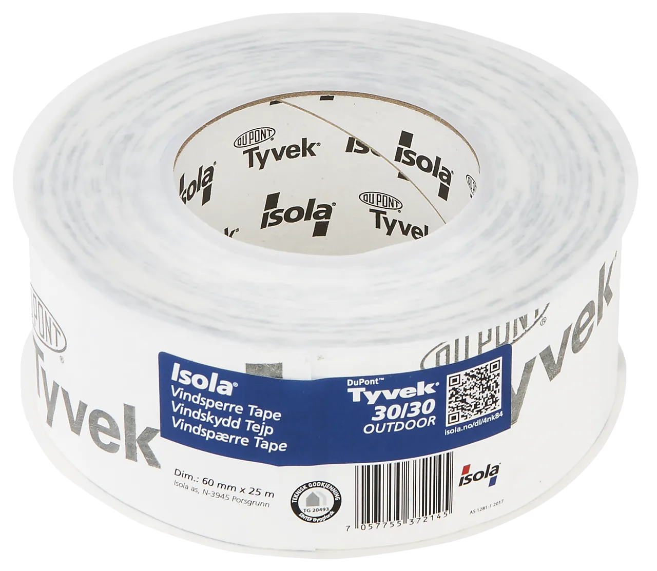 Tape f/vindsperre S 60 mm x 25 meter Tape f/vindsperre S 60 mm x 25 meter