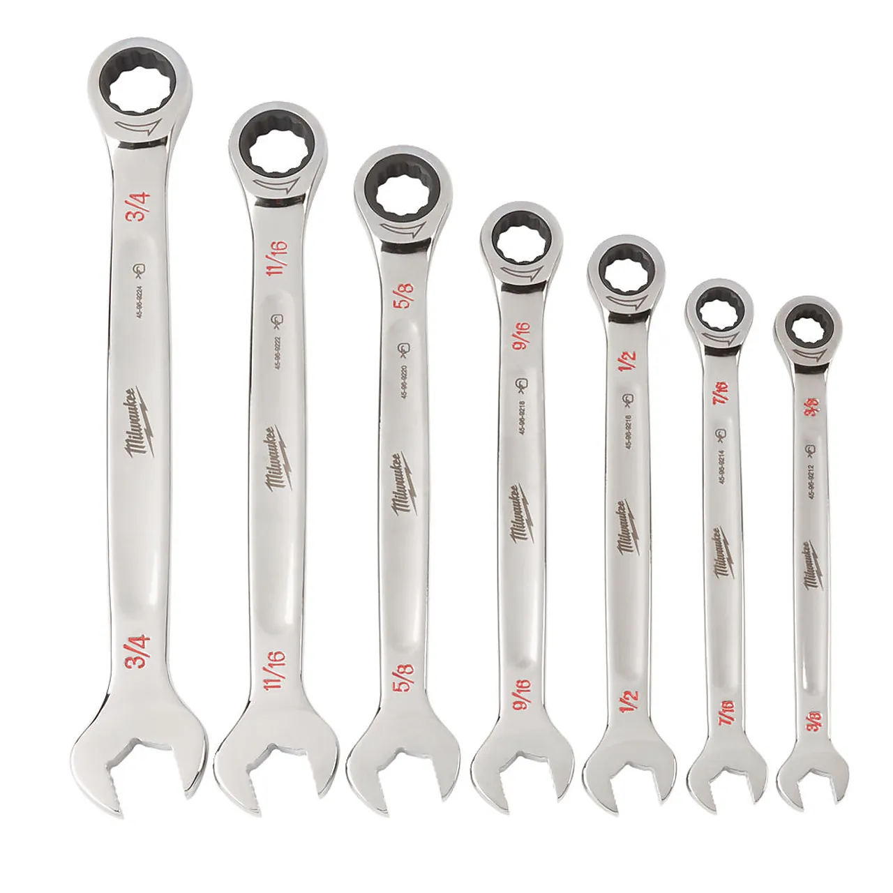 Ring-skrallenøkkelsett stk imp.maxbite 7