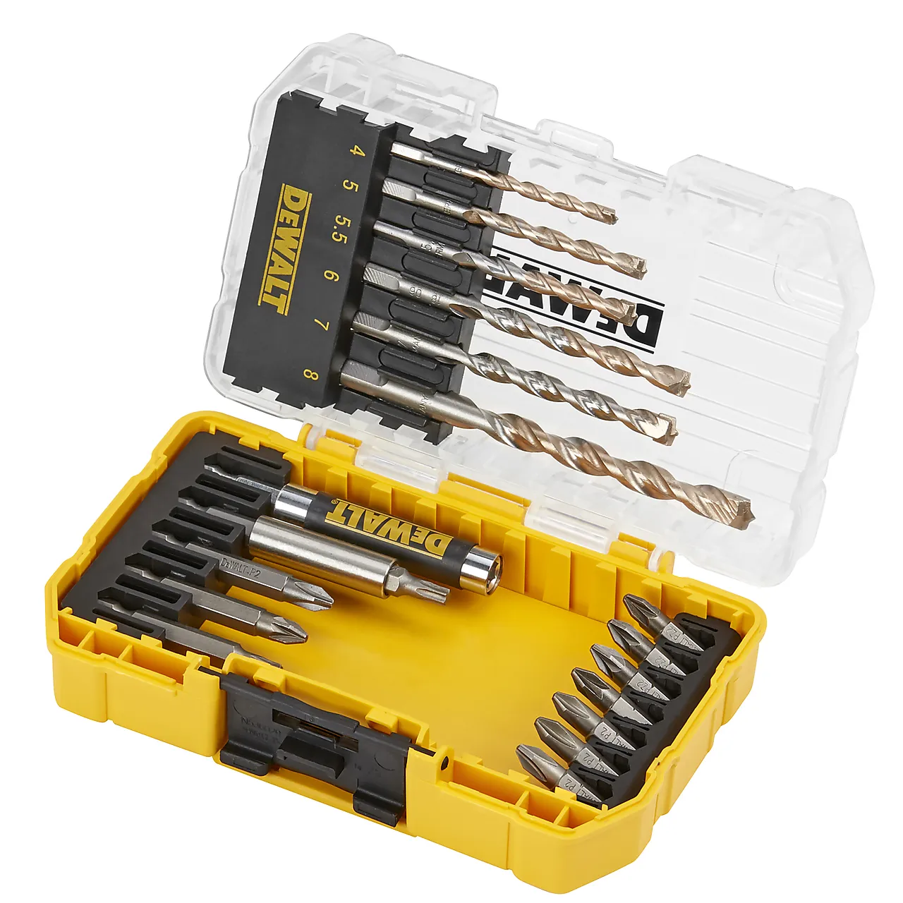 DeWalt bor- og bitssett for mur 19 deler